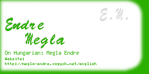 endre megla business card